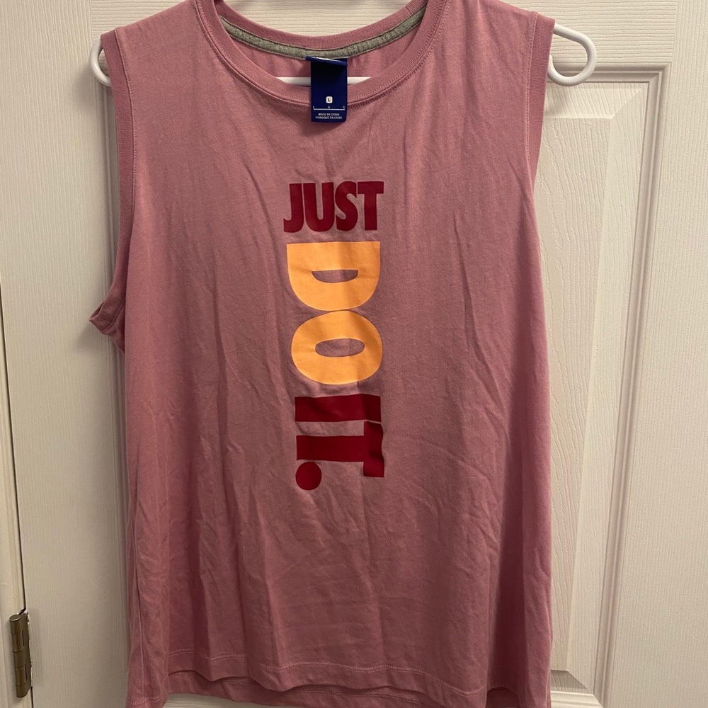 Pink Nike muscle tank top